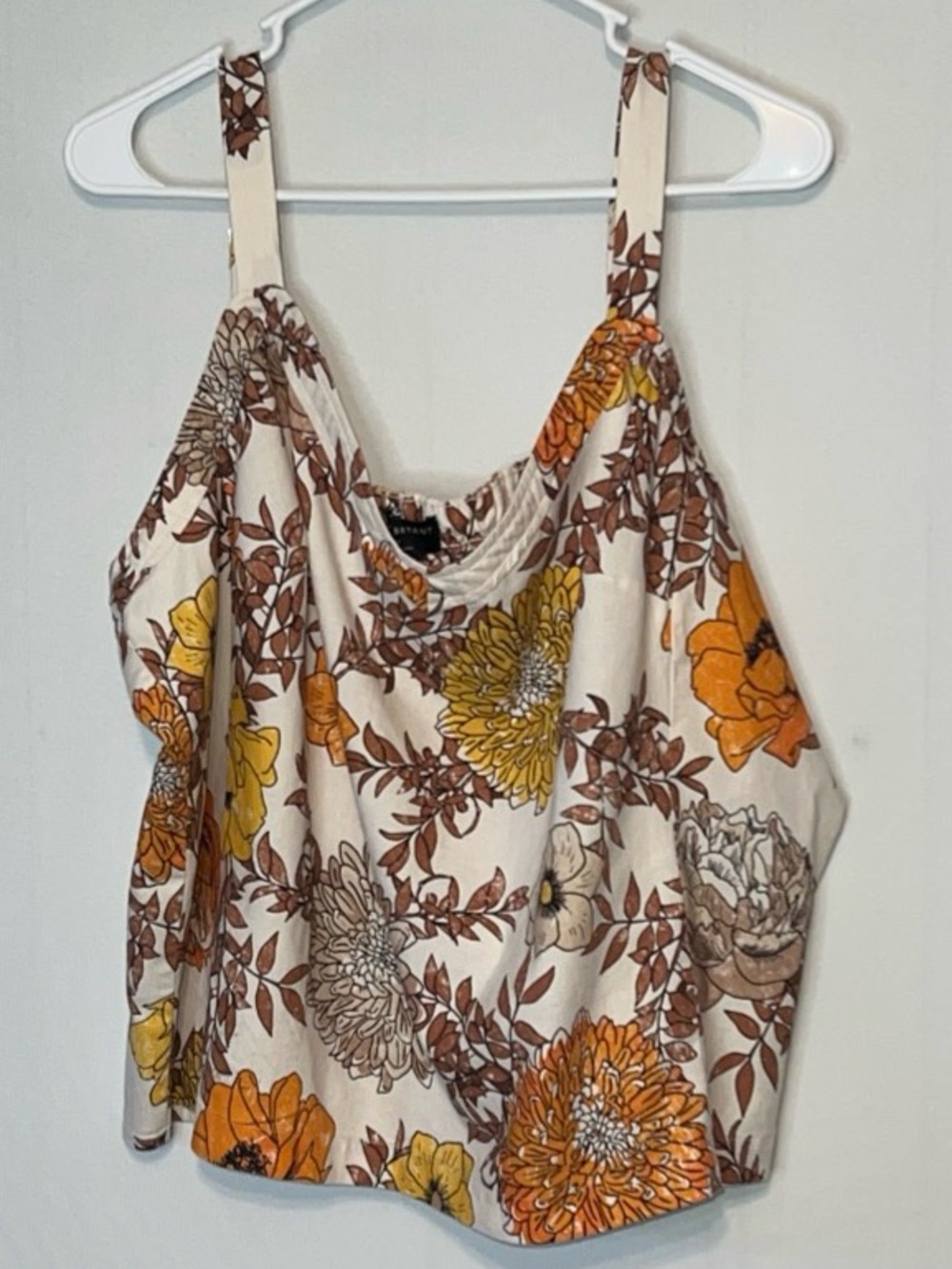 Lane Bryant Size 24 Floral Tank Halter Top and Adjustable Straps Stretch